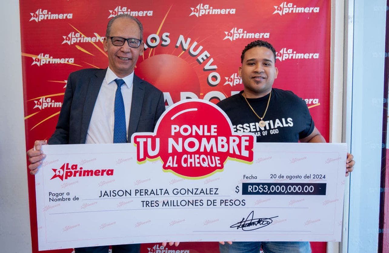 Joven nativo de Puerto Plata  nuevo millonario del Loto 5 y Loto 5+ de La Primera