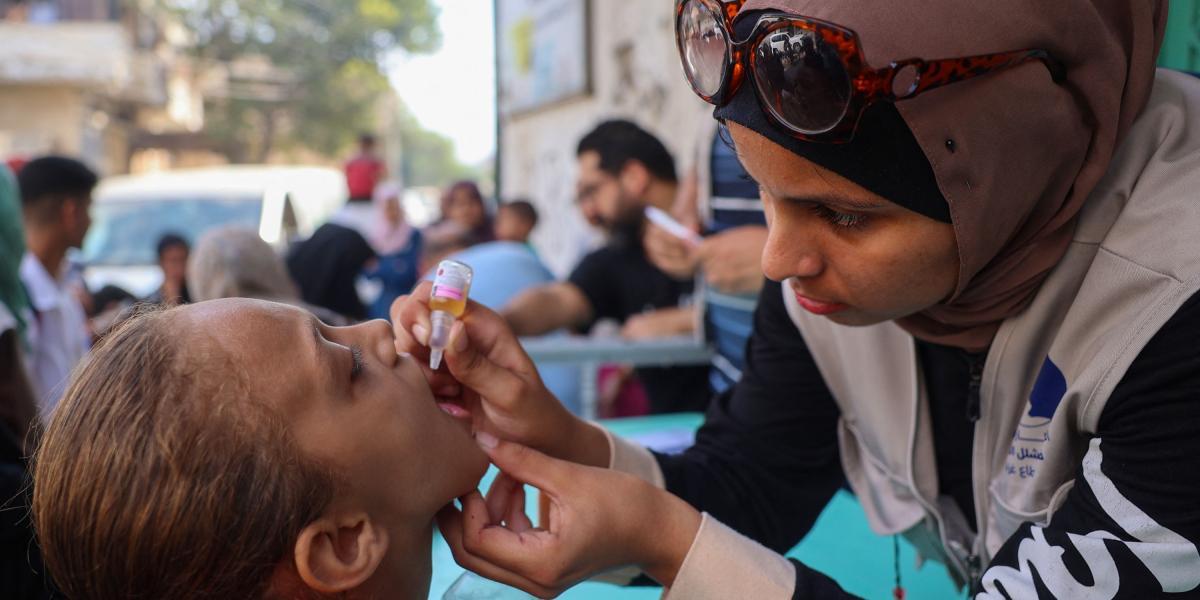 La campaña para la segunda dosis de vacuna contra la polio en Gaza empieza el lunes